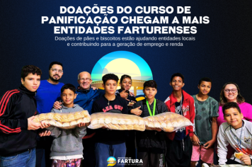Doações do curso de panificação chegam a mais entidades farturenses