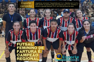 Esporte campeão: Futsal Feminino de Fartura é campeão regional