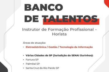 SENAI Ourinhos abre vagas para Banco de Talentos: Faça parte da equipe