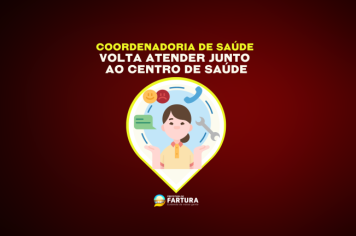 Coordenadoria de Saúde volta atender junto ao Centro de Saúde