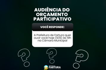 Construindo o futuro de Fartura: participe da audiência do Orçamento Participativo