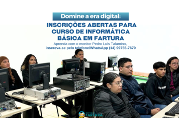 Domine a era digital: Inscrições abertas para Curso de Informática Básica em Fartura