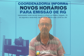 Coordenadoria de Indústria, Comércio e Emprego informa novos horários para emissão de RG