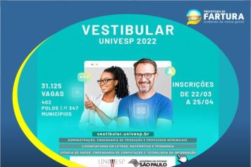 Inscrições para Vestibular Univesp 2022 se encerram no dia 25 de abril