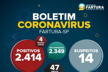 Saúde de Fartura divulga boletim epidemiológico desta segunda-feira (2 de agosto)