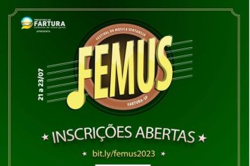 Estão abertas inscrições para o 32º FEMUS