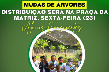 Alunos distribuirão mudas na Praça da Matriz na sexta-feira (23)