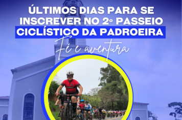 Últimos dias para se inscrever no 2º Passeio Ciclístico da Padroeira