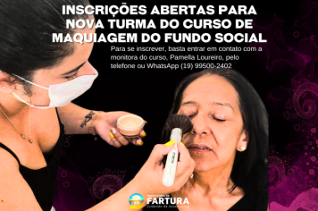 Inscrições abertas para o Curso de Maquiagem do Fundo Social
