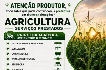 Agricultores podem contar com suporte técnico e operacional da prefeitura