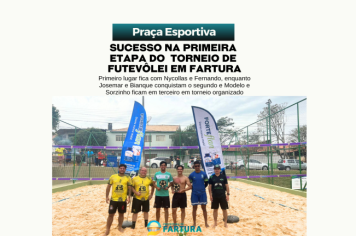 Sucesso na primeira etapa do 1º Torneio de Futevôlei em Fartura