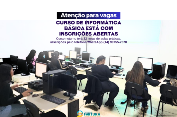 Curso de Informática Básica está com inscrições abertas