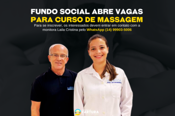 Fundo Social abre vagas para Curso de Massagem