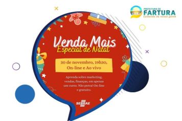 “Venda Mais especial de Natal”: empreendedores farturenses podem se inscrever em curso promovido pelo Sebrae-SP