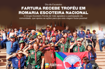 Fartura recebe troféu de Maior Número de Participantes por Grupo da Romaria Escoteira Nacional