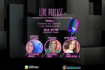 Live de segunda (31) será sobre o Estatuto da Criança e do Adolescente