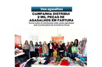 Campanha distribui 2 mil peças de agasalhos em Fartura
