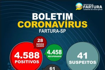 Novo boletim epidemiológico é divulgado pela Saúde de Fartura