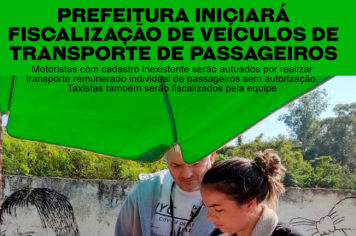 Prefeitura fiscalizará veículos de transporte de passageiros