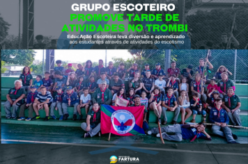 Grupo Escoteiro Pérola do Vale promove tarde de atividades na Escola Monsenhor José Trombi