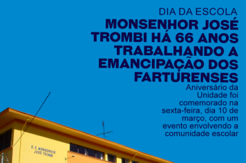 Dia da Escola: Monsenhor José Trombi há 66 anos trabalhando a emancipação dos farturenses