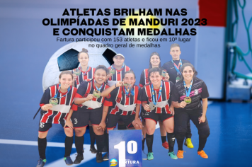 Atletas de Fartura brilham nas Olimpíadas de Manduri 2023, conquistando medalhas em diversas categorias