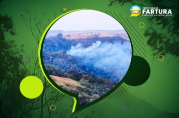 Coordenadoria de Meio Ambiente e Defesa Civil de Fartura fazem alerta em relação às queimadas