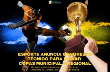 Esporte anuncia Congresso Técnico para dar início a Copas Municipal e Regional