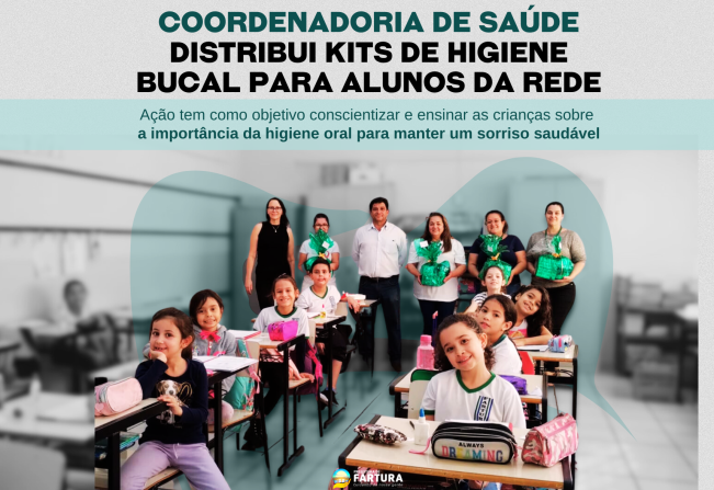 Coordenadoria de Saúde distribui kits de higiene bucal para alunos da rede