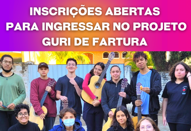 Inscrições abertas para ingressar no Projeto Guri de Fartura