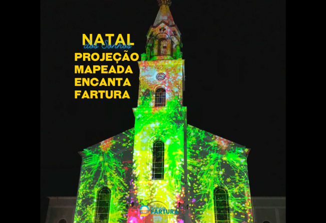 “Natal dos Sonhos”: Projeção mapeada encanta farturenses