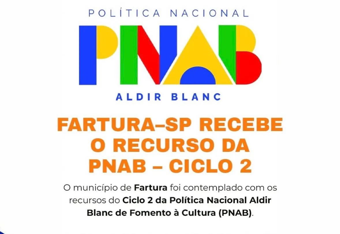 Fartura é contemplada com recursos federais da Política Nacional Aldir Blanc para fomento à cultura