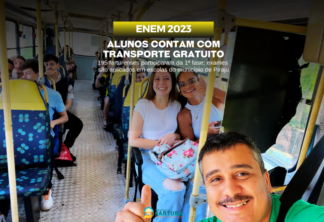 Quase 200 alunos contam com transporte gratuito da Prefeitura para realizar o ENEM