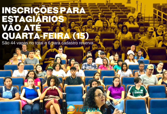 Últimos dias: inscrições para estagiários vão até quarta-feira (15)