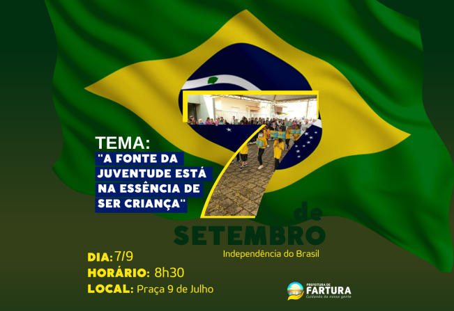 Fartura celebra independência do Brasil com ato cívico na Praça 9 de Julho