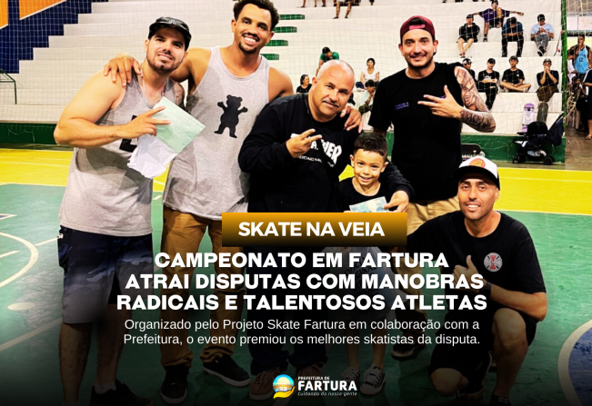 Campeonato de Skate em Fartura atrai disputas com manobras radicais e talentosos atletas 