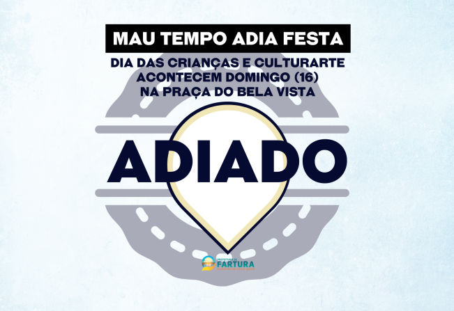 Mau tempo adia festa: Comemoração de Dia das Crianças e CulTurArte acontecem no domingo (16) na Praça do Bela Vista