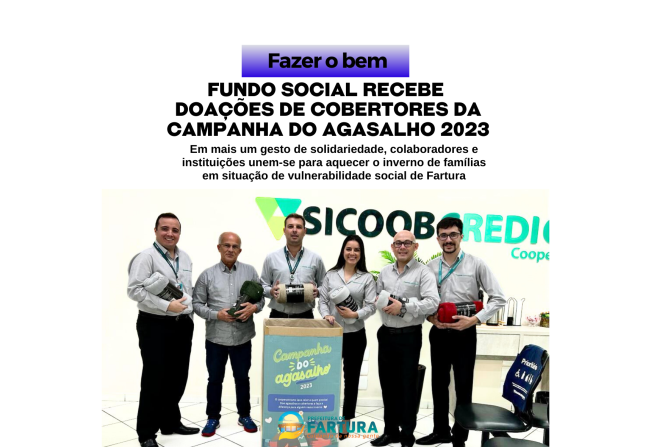 Fundo Social de Solidariedade recebe doações de cobertores da Campanha do Agasalho 2023