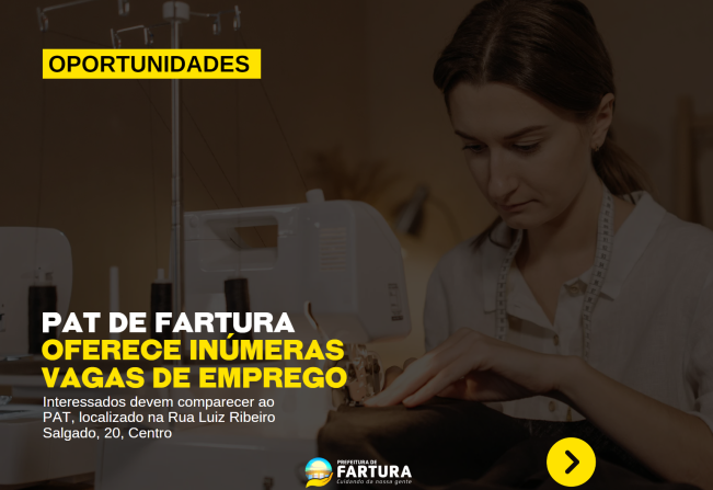 PAT de Fartura oferece inúmeras vagas de emprego