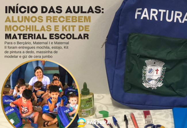 Primeiro dia de aula com surpresa: alunos da rede recebem mochilas e Kit de material escolar