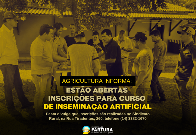 Vagas limitadas: Estão abertas inscrições para curso de inseminação artificial