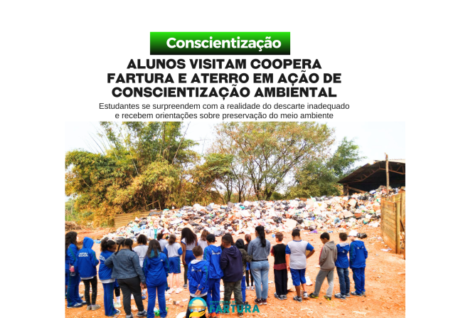 Alunos do 5º Ano visitam Coopera Fartura e Aterro em ação de conscientização ambiental