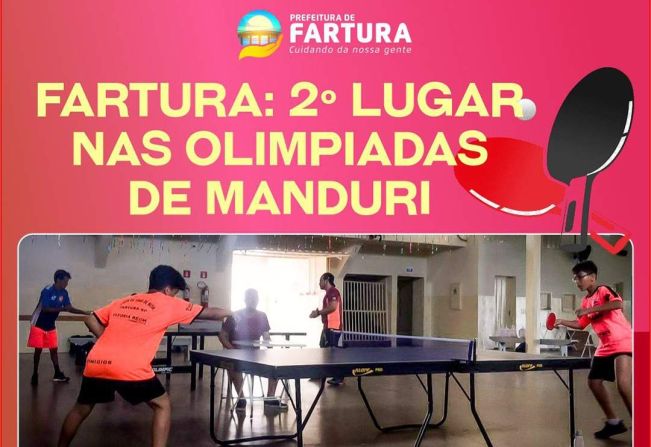 Fartura ocupa 2º lugar no quadro de medalhas das Olimpíadas de Manduri