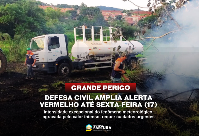 Defesa Civil amplia alerta vermelho de grande perigo até sexta-feira (17)