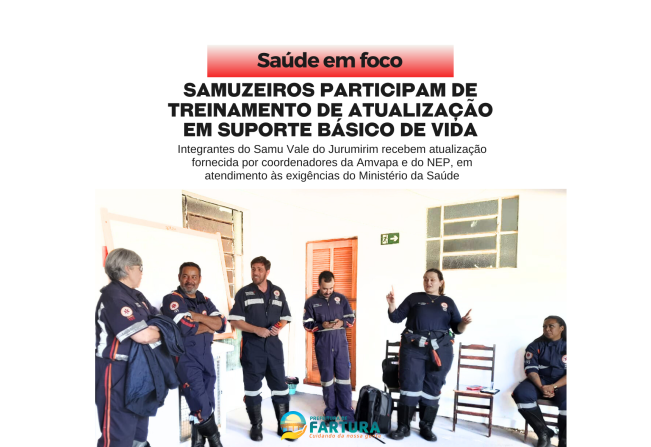 Samuzeiros participam de treinamento de atualização em suporte básico de vida