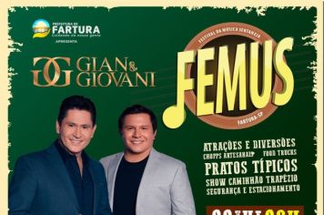 Gian & Giovani confirmados no FEMUS: Prepare-se para show inesquecível em Fartura