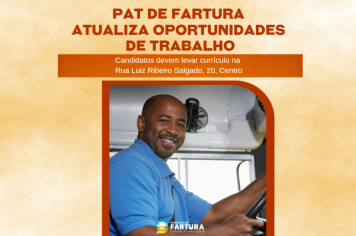 PAT atualiza oportunidades de trabalho