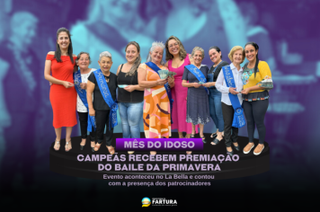 Idosas recebem premiação do 2º Baile da Primavera