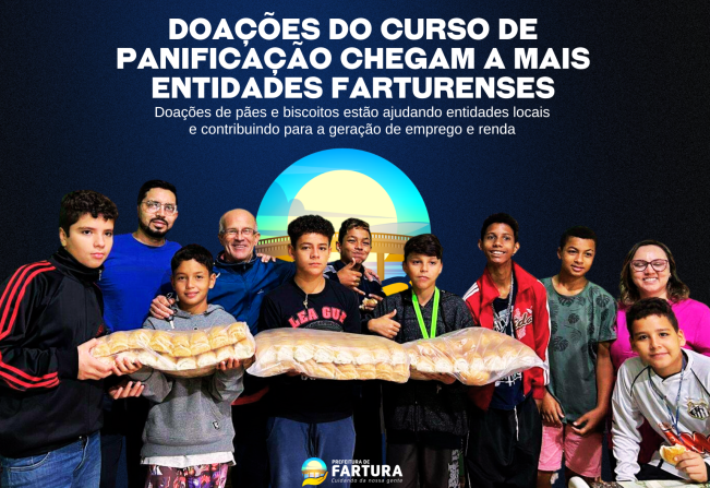 Doações do curso de panificação chegam a mais entidades farturenses