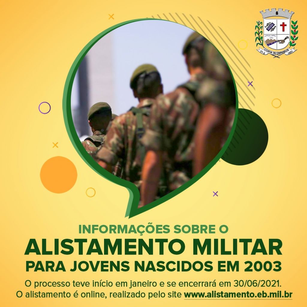 Jornal Sudoeste do Estado - Atenção jovens nascidos em 2005 para alistamento  no Exército Brasileiro